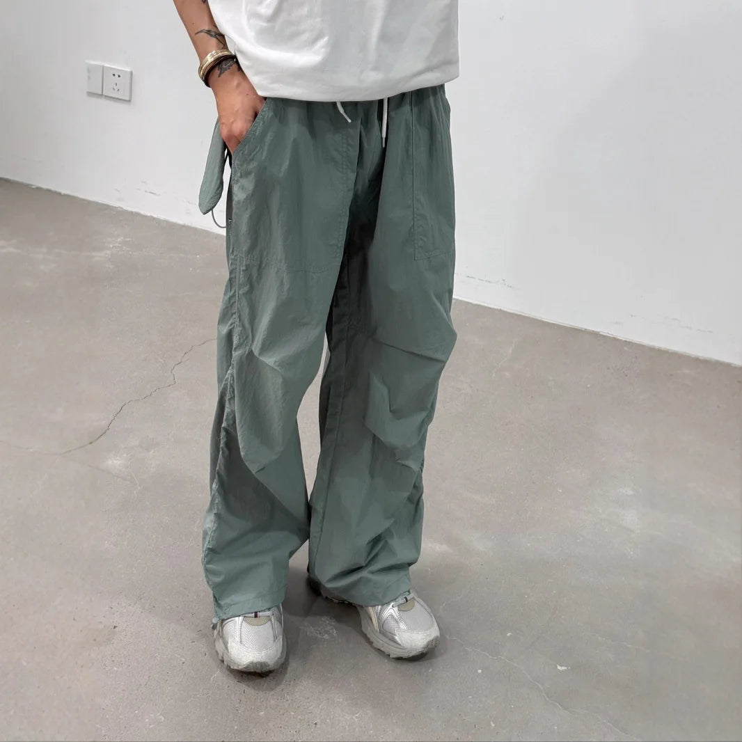 Lightweight Quick Dry Outdoor Work Trousers For Men Women Summer Casual Loose Straight Leg Long Pants Mountain Hiking Bottoms
