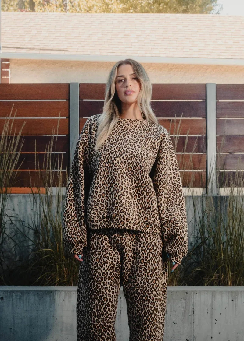 Y2K Leopard Print Hoodie – Unisex Harajuku Hip Hop Style Zip-Up Pullover Sweatshirt for Couples