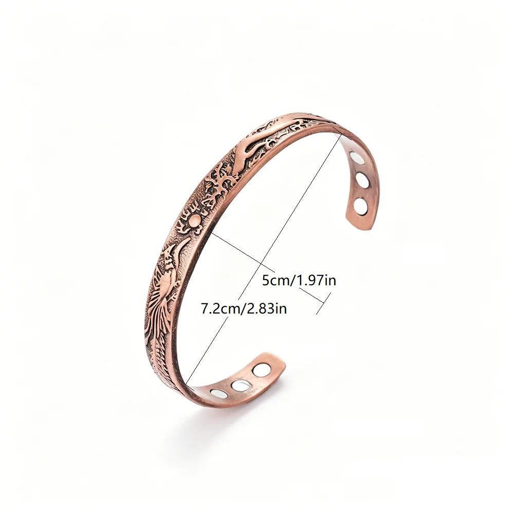 Viking Tree of Life Celtic Knot Zinc Alloy Magnetic Bracelet Ring Set Open Cuff Vintage Healing Jewelry for Men Women