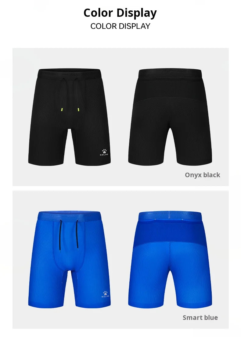 Kelme Men's Speed Dry Running Tight Shorts Professional Training Marathon Waist Pack Shorts Outdoor Sports Shorts