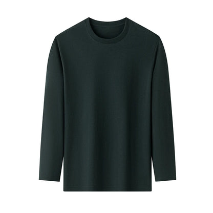 Men's Cotton T-Shirt - Long Sleeve Tee | Breathable Solid Color Shirt, Casual Summer Top