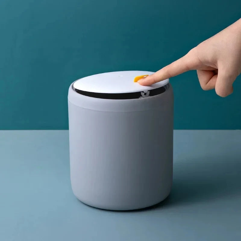 Mini Desktop Trash Can - Plastic Office Waste Bin Organizer