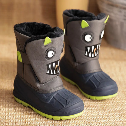 Girls Unicorn Snow Boots - Waterproof Cold Boots With Slip Resistant Sole