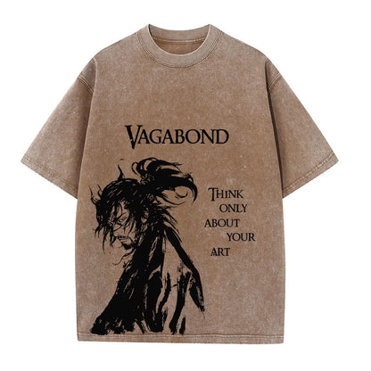 Men Streetwear Tshirt - Vintage Harajuku Anime Graphic Print Black Cotton Tee