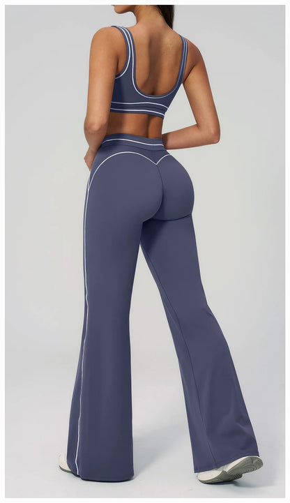 Fitness Suit 2PCS Yoga Set Women's Tracksuit Sports Outfits Gym Running Push Up Sportswear Legging Athletic Wear Workout Clothes