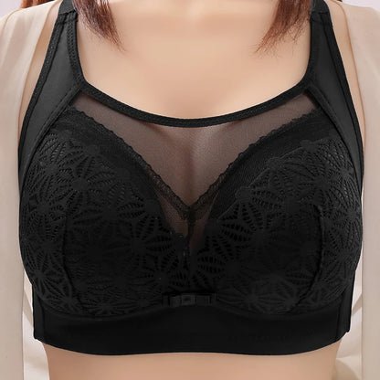 New Style Non Steel Ring Gathering Anti Sagging Thin Cup Breathable Adjustable Back Bra Anti Slip Four Breasted Underwear