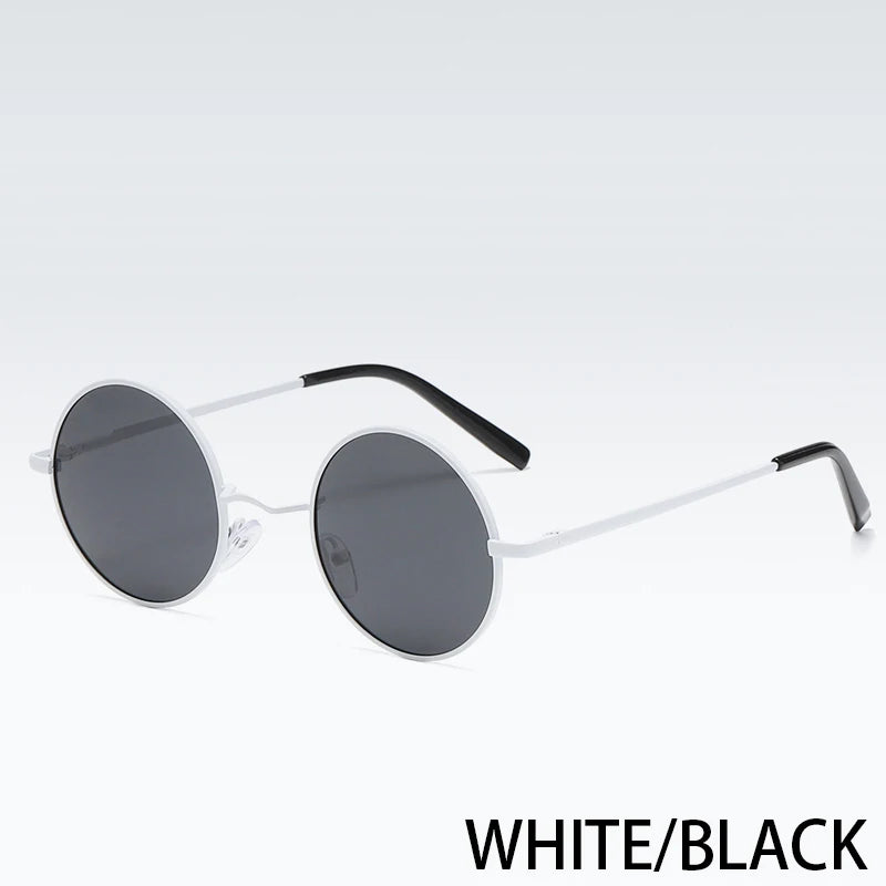Polarized Round Sunglasses - Retro Metal Frame UV400 Protection Glasses for Driving & Fishing