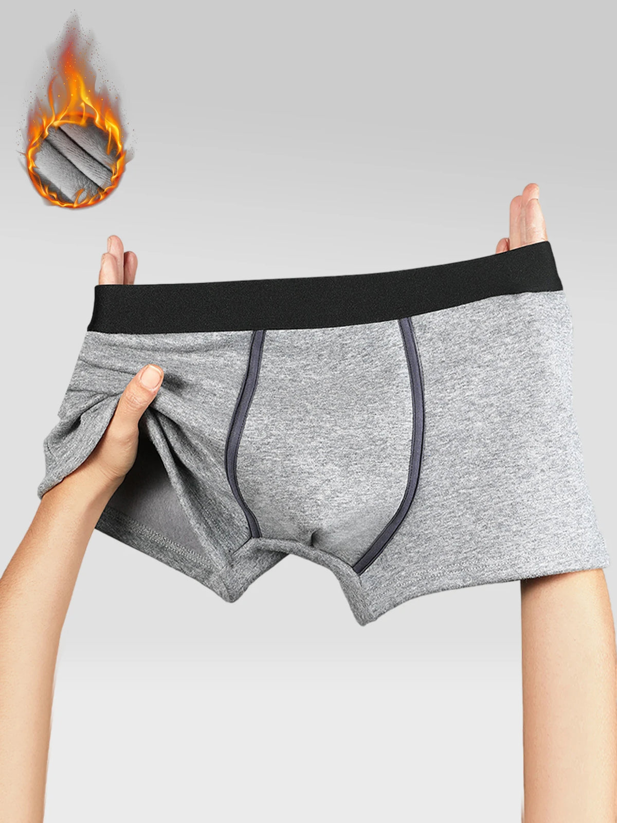 Warm underwear men plus fleece thickened men's boxers autumn and winter winter shorts head boys sports boxers