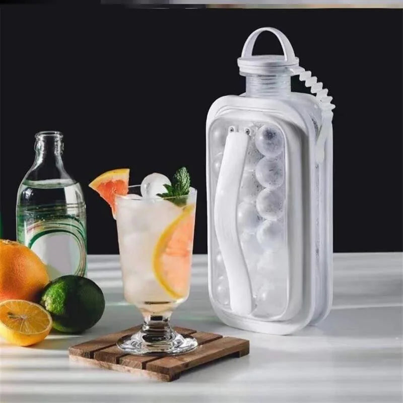 2-in-1 Silicone Ice Maker Bottle – Folding Ice Cube Mold & Kettle