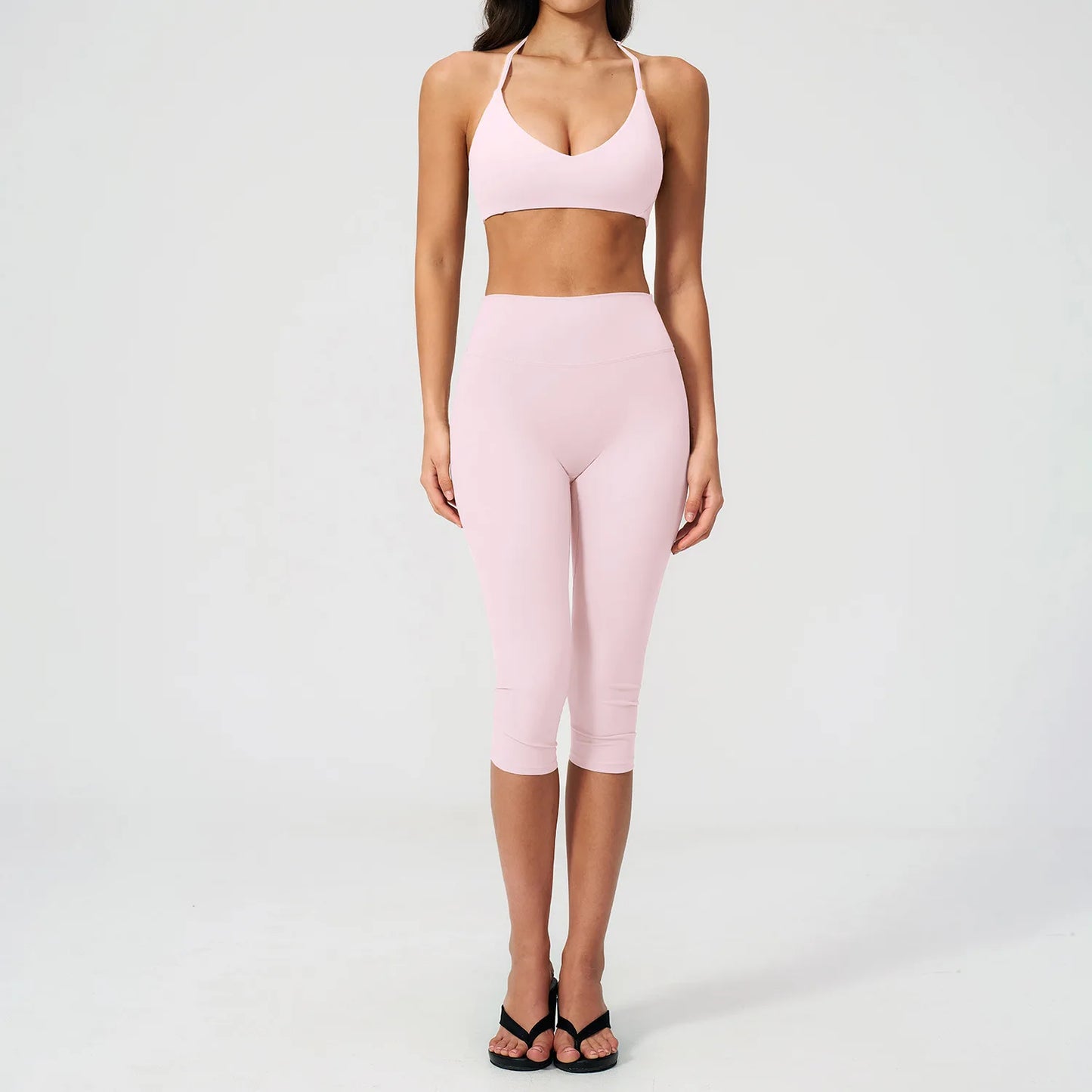 Women's Fitness Set Gym Tracksuit Breathable Sports Bra Flared Trousers Suit Workout Clothing Sportswear Female Athletic Wear