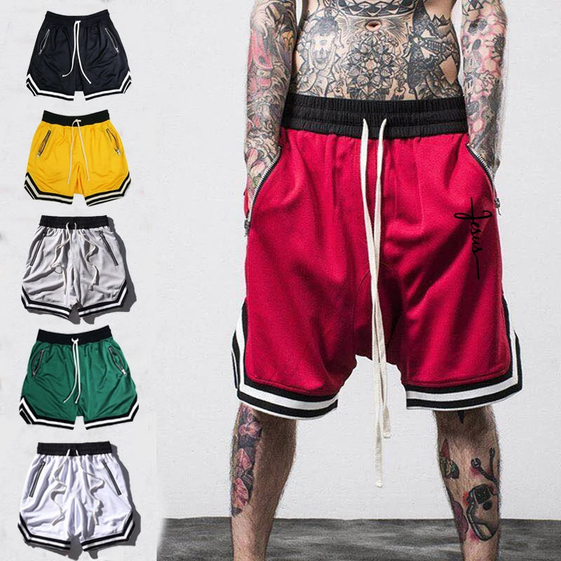 Men's Summer Sports Basketball Shorts Fitness Quick Dry Running Joggers Shorts Casual Loose Large Size Bermuda Shorts