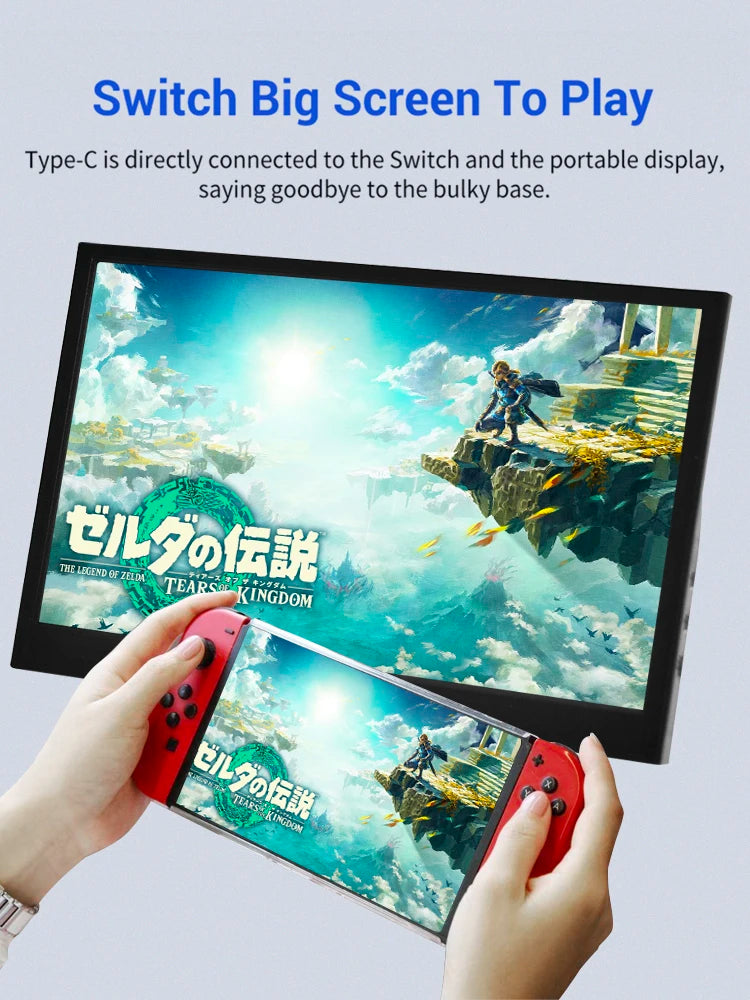 Portable Gaming Monitor 11.6 Inch TFT LCD Display - HDMI Compatible Dual Output Screen