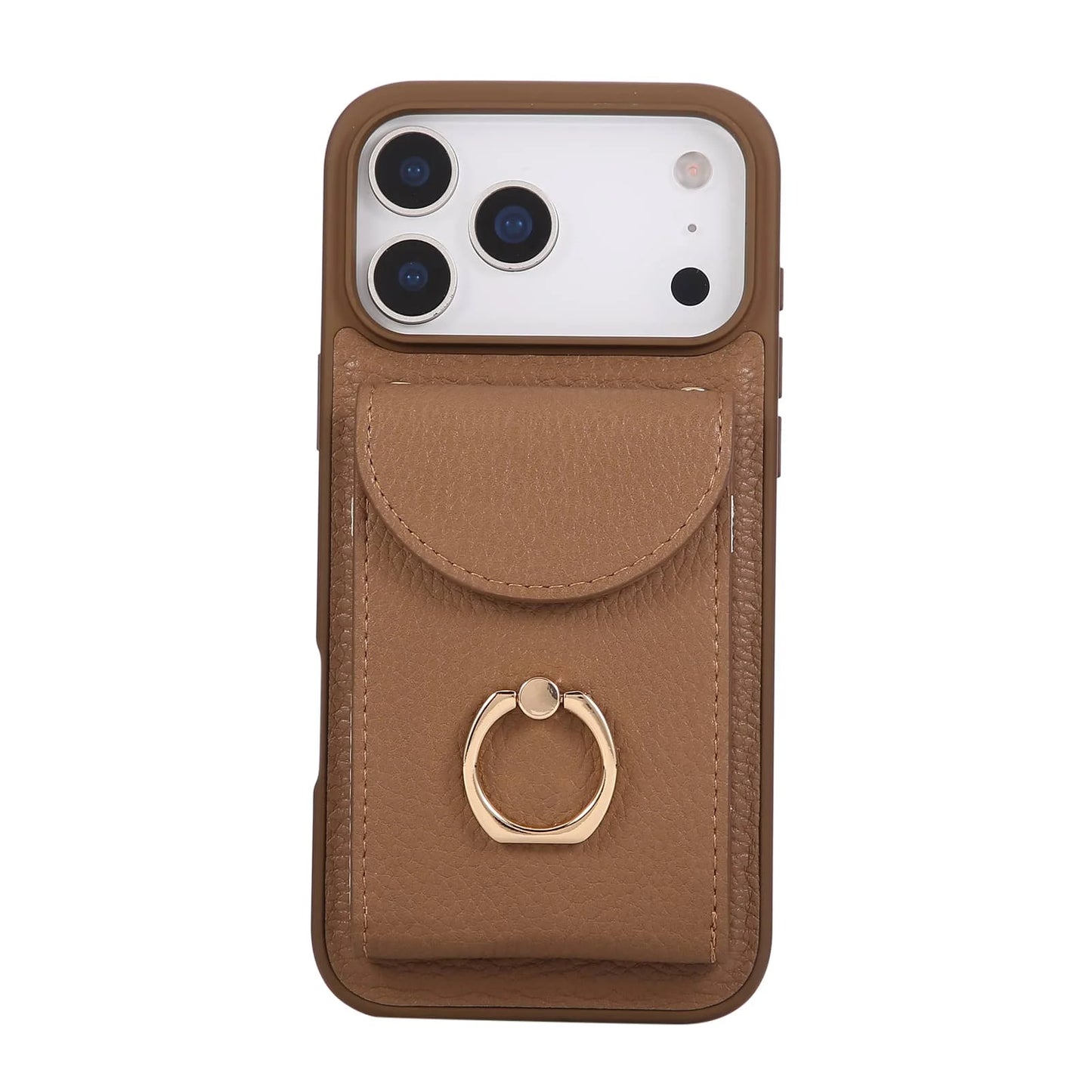 Wallet Case for iPhone 17 Pro Max 17 Pro Air,Card Holder Cover with 360° Ring Kickstand and Durable Shockproof Protective Bumper