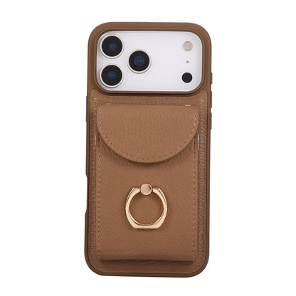 Wallet Case for iPhone 17 Pro Max 17 Pro Air,Card Holder Cover with 360° Ring Kickstand and Durable Shockproof Protective Bumper