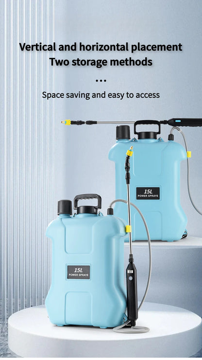 15L Multifunction Electric Sprayer, Adjustable Nozzle Garden Spray Tank For Watering, Cleaning, Pet Bathing with 3 Spray Heads