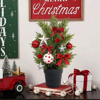 Artificial Christmas Tree - Green Potted DIY Home Decor for Weddings Birthdays and Xmas