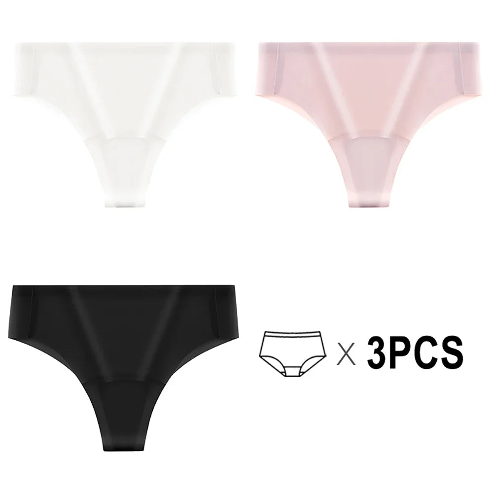 3PCS Seamless Camel Toe Prevention Panties - Invisible No Show Underwear for Yoga, Gym & Leggings (Women's Workout Underwear)