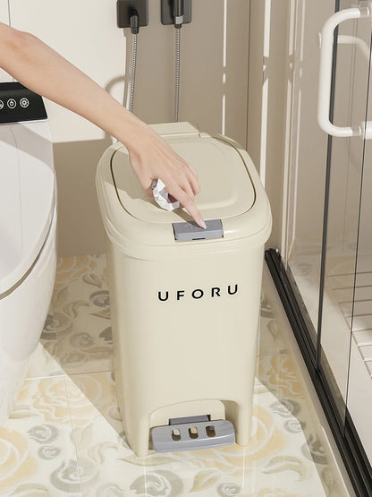 Double Pedal Trash Can 10L20L - Large Capacity Foot-Push Bin for Kitchen Bathroom Living Room