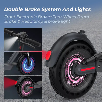 AOVOPRO TMAX 10inch Electric Scooter 500W 22MPH Adult APP Smart Scooter Shock-absorbing Anti-skid Folding Electric Scooter