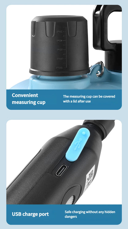 15L Multifunction Electric Sprayer, Adjustable Nozzle Garden Spray Tank For Watering, Cleaning, Pet Bathing with 3 Spray Heads