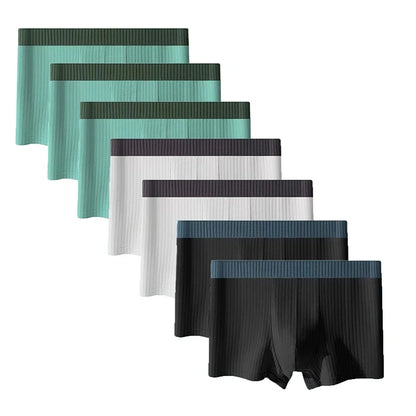 7Pcs/Lot Men's Panties 100% Cotton Underwears Men Underpants Thermal for Man Breath Able Homme Sexy Soft Male Short