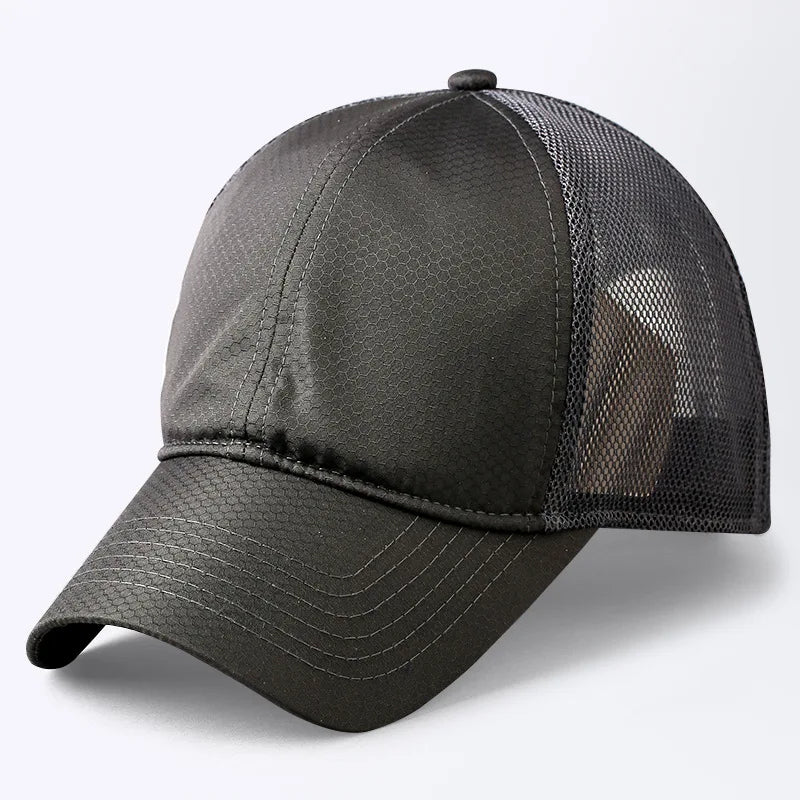 Oversize Big Head Man Plus Size Baseball Cap Spring Summer Thin Fabric Mesh Sun Hat Male Snapback M 55-59cm L 60-64cm