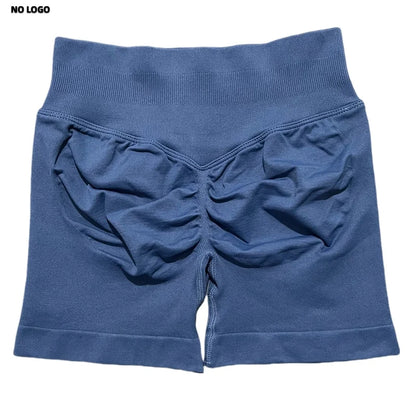 Women Sports Shorts - Low Waist Elastic Band Gym Biker Scrunch Fitness 4.5''