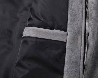 Autumn Jackets Oversize Casual Clothes High Street Pockets Laper Zipper Suede Thick Coat Mens Windbreaker Loose