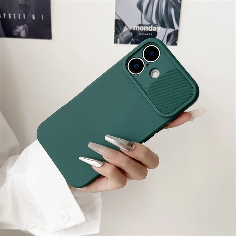 Soft Silicone Camera Lens Protection Case for iPhone 16 15 14 13 12 11 Pro Max - Shockproof Bumper Cover - ZOOMNSTORE