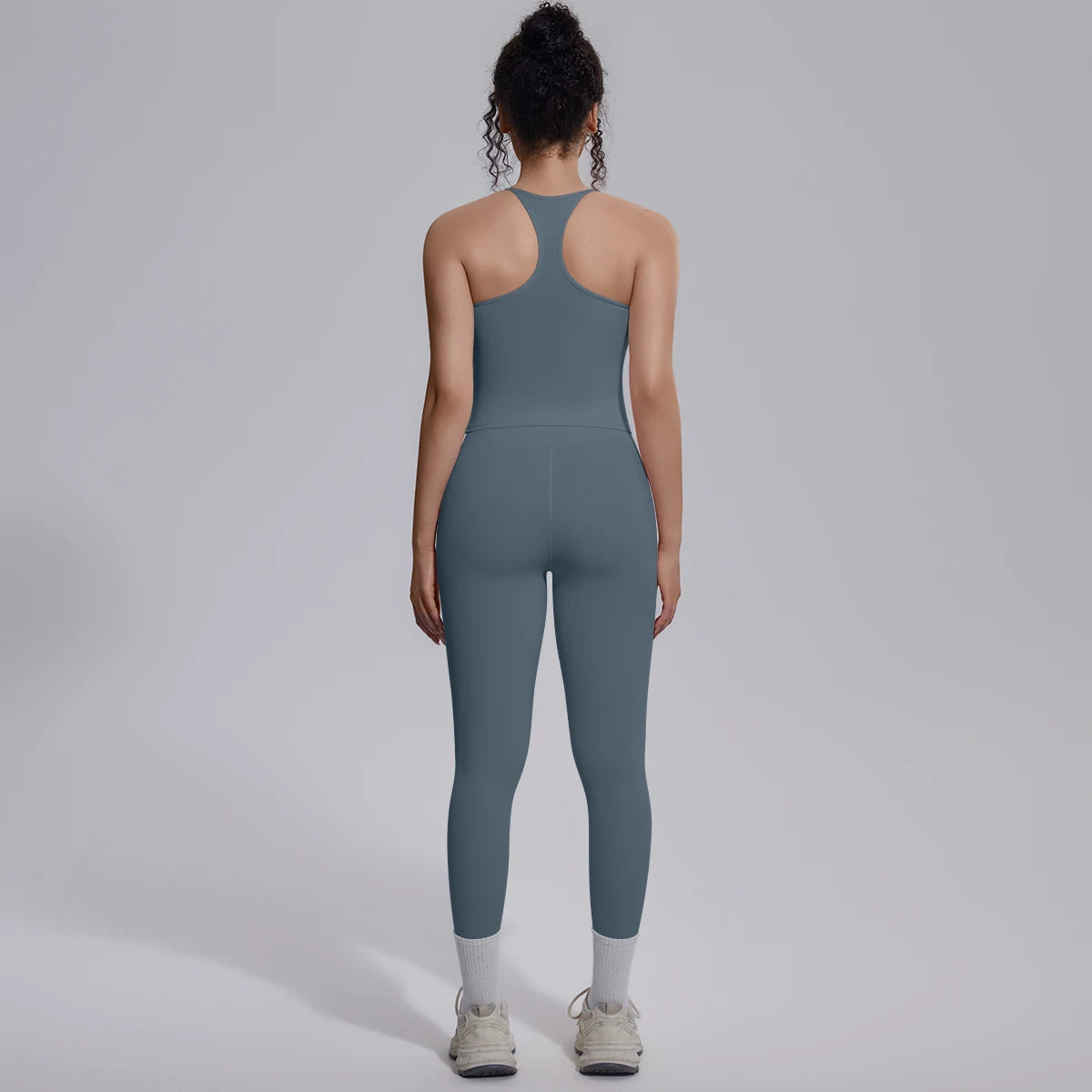 Quick Drying Legging Outdoor Running Yoga Set for Womans High Waisted Push Up Female Pants Gym Sexy Beautiful Back Vest Yoga Set