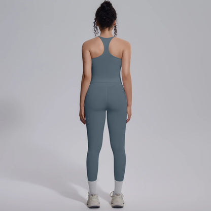 Quick Drying Legging Outdoor Running Yoga Set for Womans High Waisted Push Up Female Pants Gym Sexy Beautiful Back Vest Yoga Set