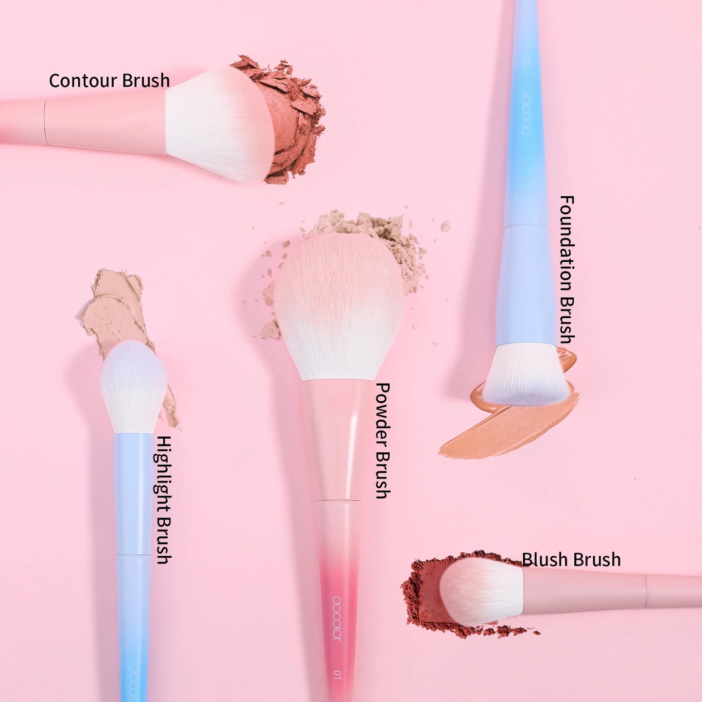 Docolor Makeup Brush Set Professional 10-30pcs Eyeshadow Blush Synthetic Foundation Brush Powder Contour Cosmetic Tool For Women