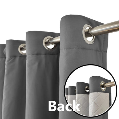 Thermal Insulation Curtains - Thickened Cotton Window Drapes for Bedroom & Living Room