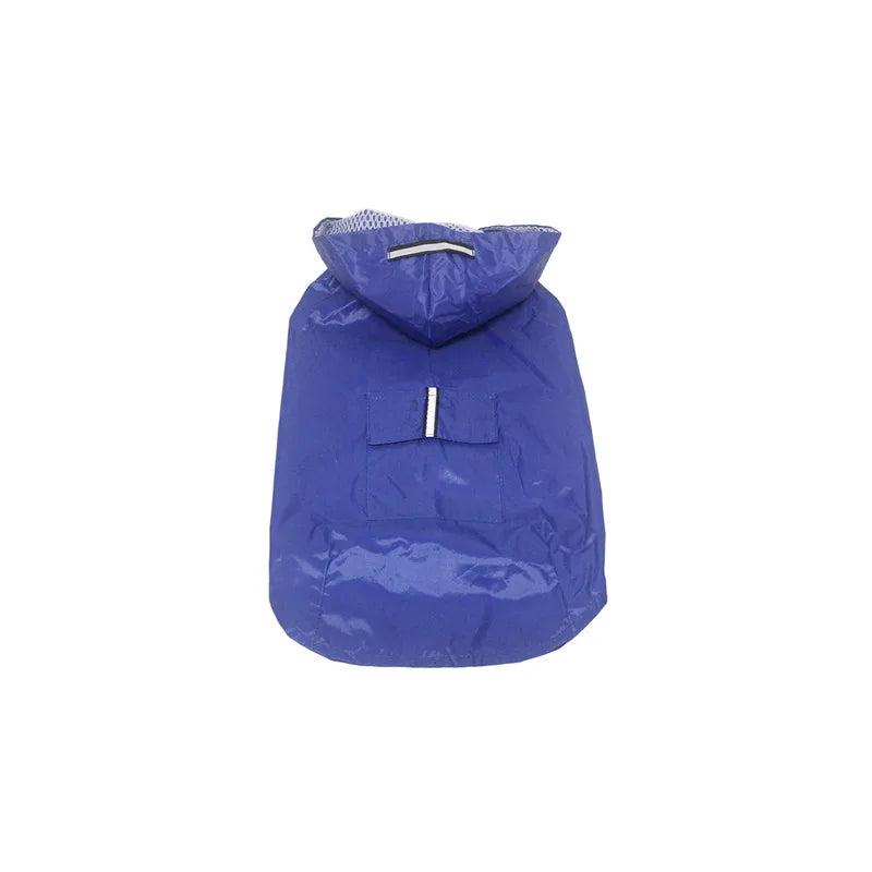 Dog Raincoat Waterproof Hoodie Jacket Rain Poncho Pet Rainwear Clothes with Reflective Stripe for All Sizes Big Puppies