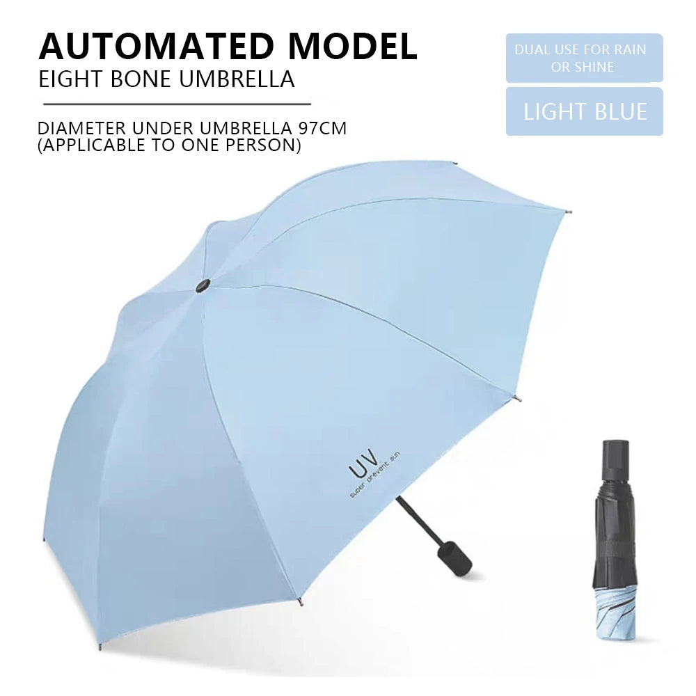 Umbrellas Sun umbrellas Cartoon rain and sunny manually folded student portable umbrellas Sunshade accessories Outdoor equipment