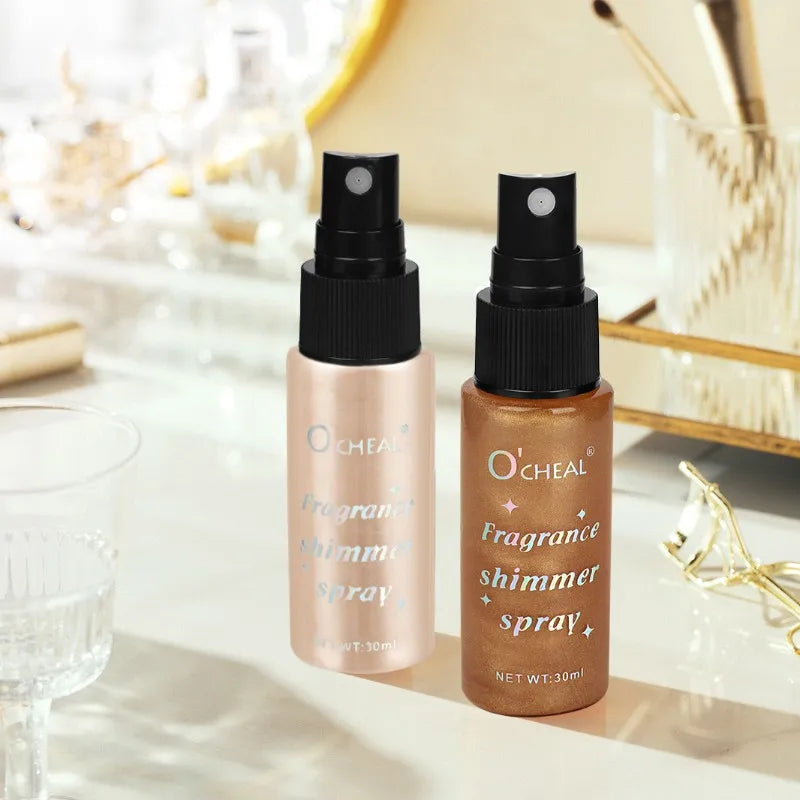 Flash Spray, Lasting Flash, Waterproof, Sweat Proof, Stain Proof, Suitable for Face, Body, Neck, Bright Makeup, Shiny Cosmetics
