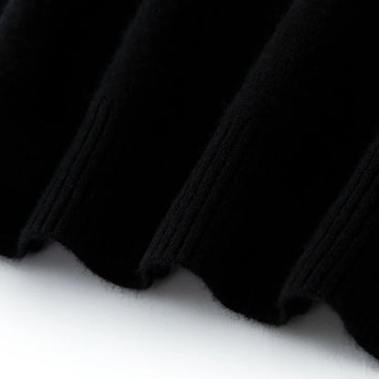 CHICUU Men's 100% Cashmere Sweater Zipper Pullover Mock Neck Long Sleeve Basic Cashmere Knitwear Autumn Winter Clothing Tops