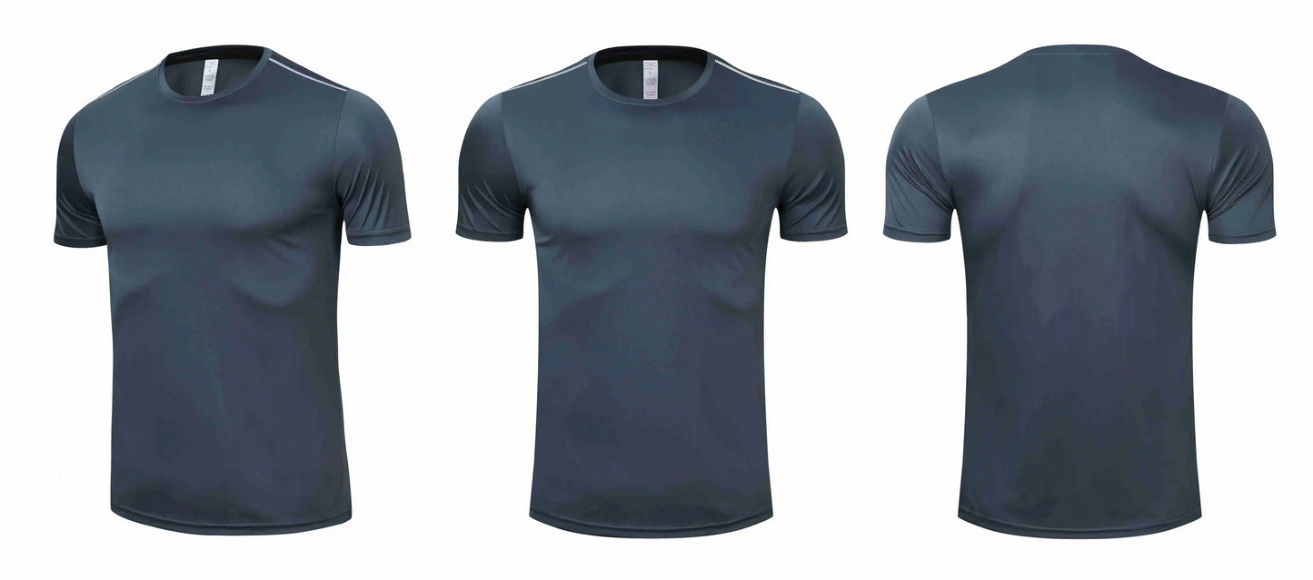 Men Women Quick Dry Short Sleeve Sport T Shirt Gym Jerseys Fitness Shirt Trainer Running T-Shirt Teenager Breathable Sportswears