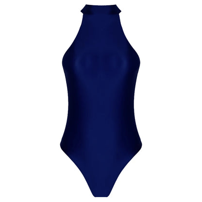 Formal Gymnastics One-Piece Swimming Suit, Sleeveless, Stand-Up Collar, High Hip Gymnastics Suit, Tight Yoga One-Piece Dress