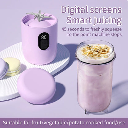 Portable USB Rechargeable Blender - Mini Juicer for Smoothies and Shakes