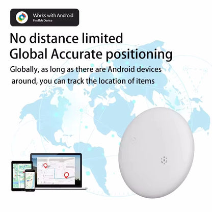 Tideboom Smart Tracker Global Positioning Works with Android Google Find My Device airtag for Kids Elderly Pet Car Tracking