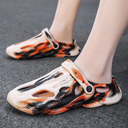Camouflage Platform Slippers - Lightweight Outdoor Summer Clogs for Men Women