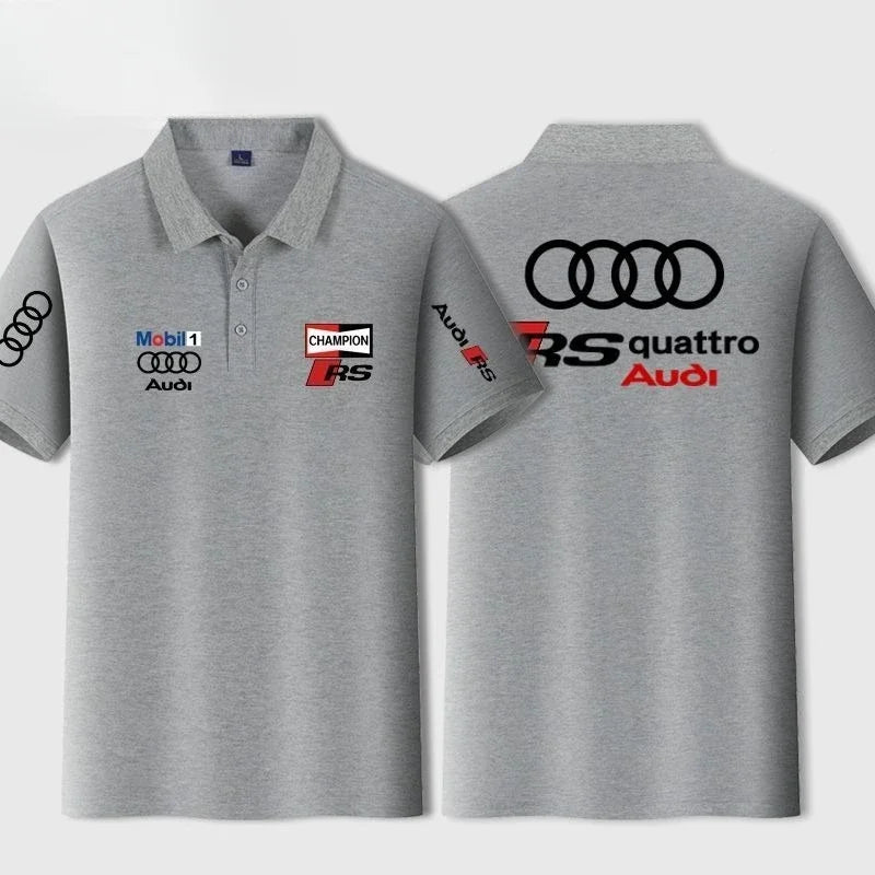Audi RS T-Shirt - Men Polo Shirt Custom Printed Performance Car Apparel