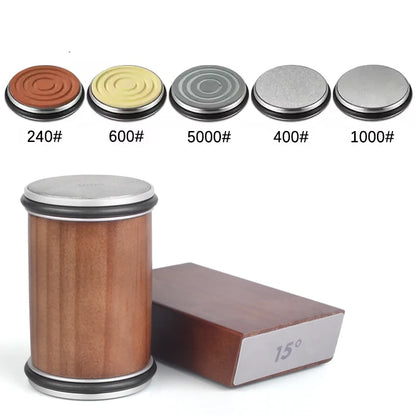 Rolling Knife Sharpener Kit – Diamond Stone with 15°/20° Angles & Magnetic Holder