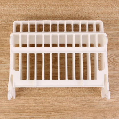 Foldable Dish Drying Rack – Compact Plastic Plate Drainer & Kitchen Organizer