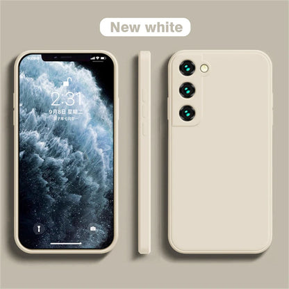 Official Silicon Phone Case For Samsung Galaxy S25 S24 S23 S22 S26 S21 Ultra FE Plus A15 A25 A16 5G Shockproof Back Cover Funda
