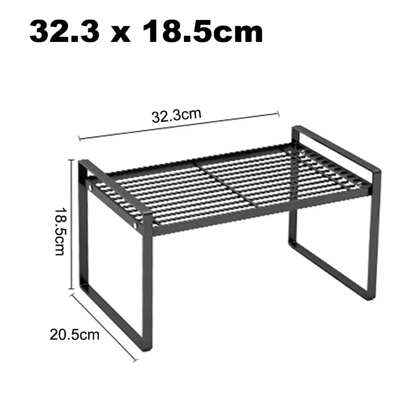 Kitchen Dish Rack - Stainless Steel Stackable Over Sink Shelf & Cutlery Holder