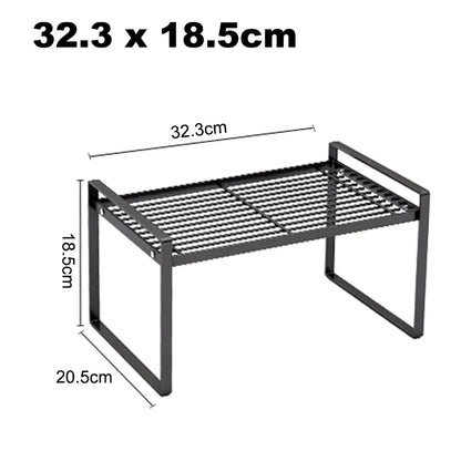 Kitchen Dish Rack - Stainless Steel Stackable Over Sink Shelf & Cutlery Holder