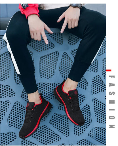 Men Running Walking Knit Shoe Casual Sneakers Breathable Sports Running Athletic Gym Lightweight Outdoor Women Shoes Size38-47