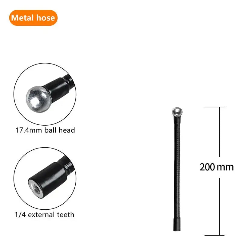 Flexible Metal Tube Rod Monopod Selfie Stick Stands With 1/4inch Screws Ball Head Extension Arm For Camera Phone Tripod